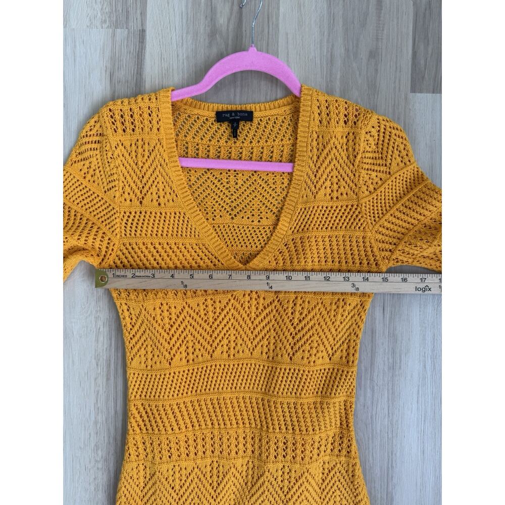 RAG & BONE Renee crocheted cotton-blend midi dress Size Small - Picture 6 of 7